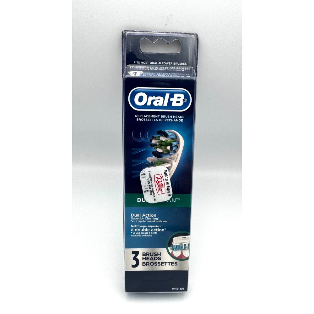 Oral-B Dual Clean Replacement Electric Toothbrush Brush Heads New Discontinued